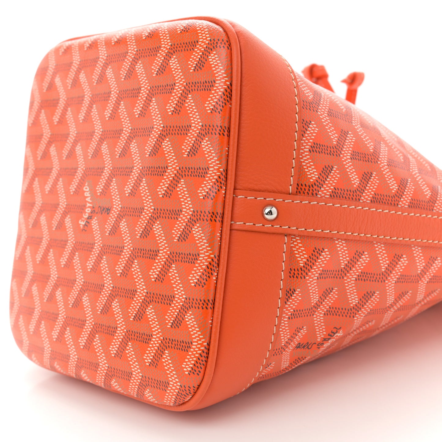Goyardine Petit Flot Bucket Bag PM Orange