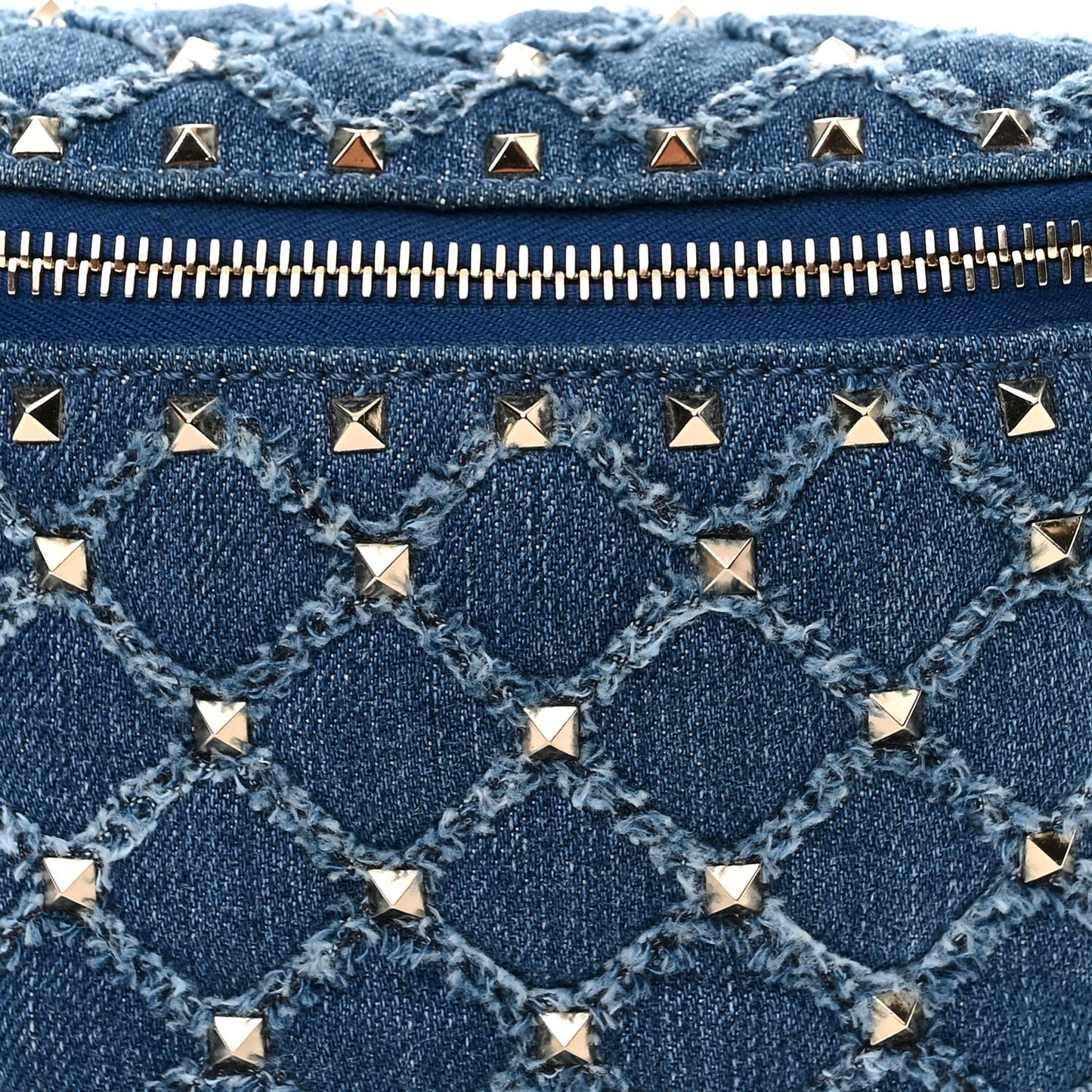 Denim Rockstud Spike Belt Bag Denim