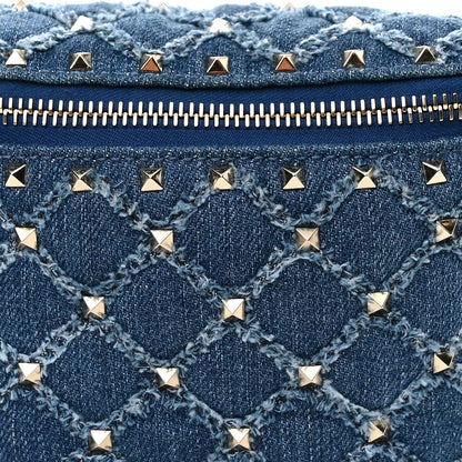 Valentino Garavani Denim Rockstud Spike Belt Bag Denim 7 of 9