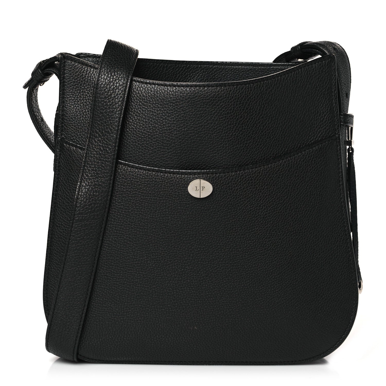 Loro Piana Grained Calfskin Fleur Crossbody Black 1 of 9