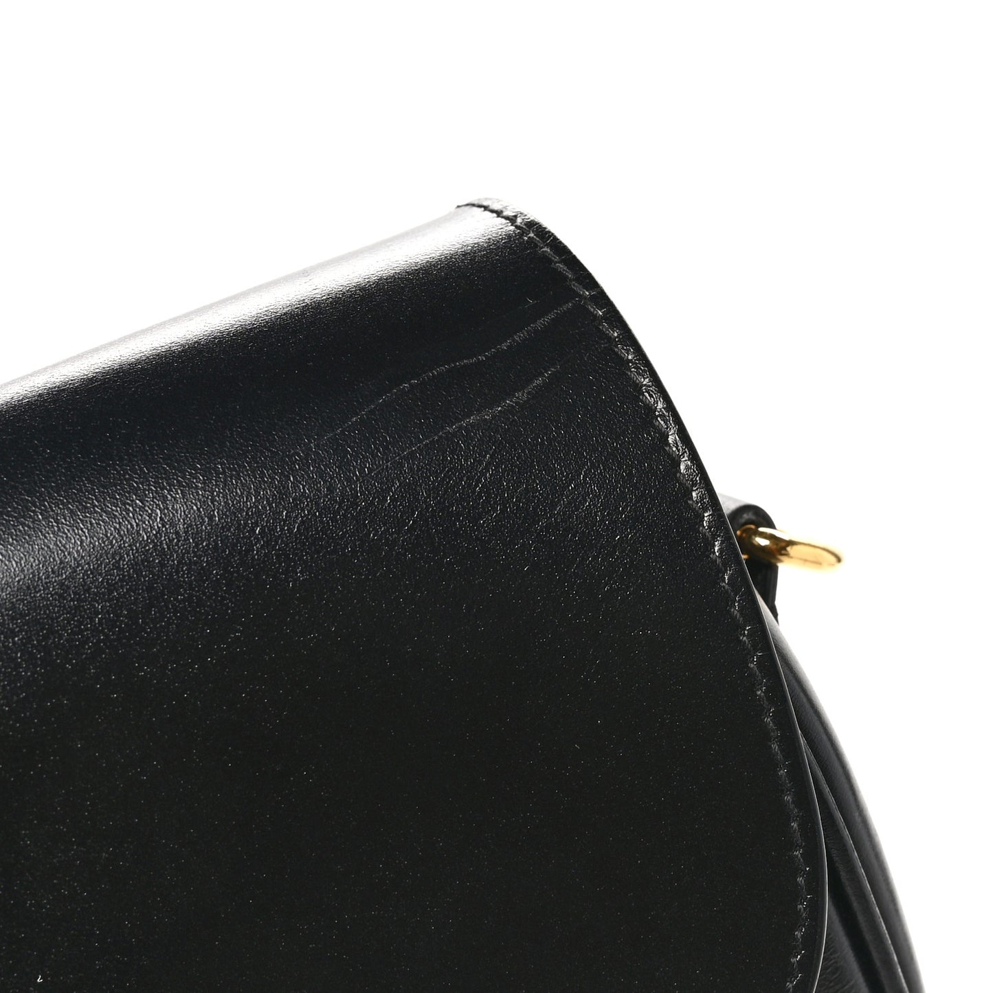 Box Calfskin Medium Bobby Flap Black