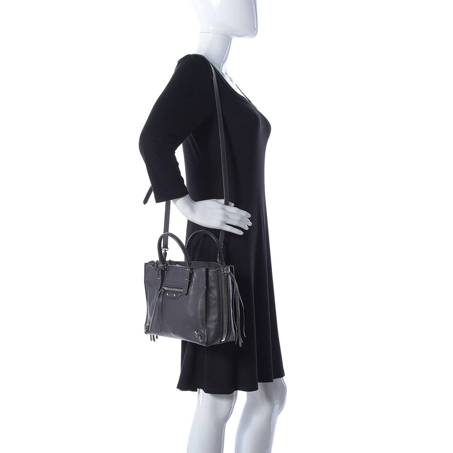 Balenciaga Veau Papier A6 Zip Around Tote Gris Fossile 3 of 25