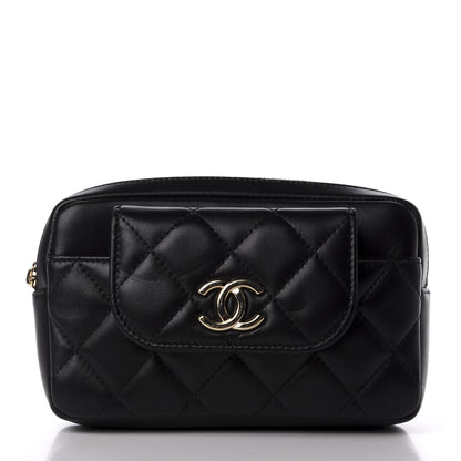 Chanel Lambskin Quilted Waist Bag Black 2 of 10