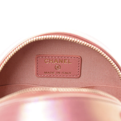 Chanel Iridescent Calfskin Quilted 19 Round Clutch With Chain Pink 8 of 11