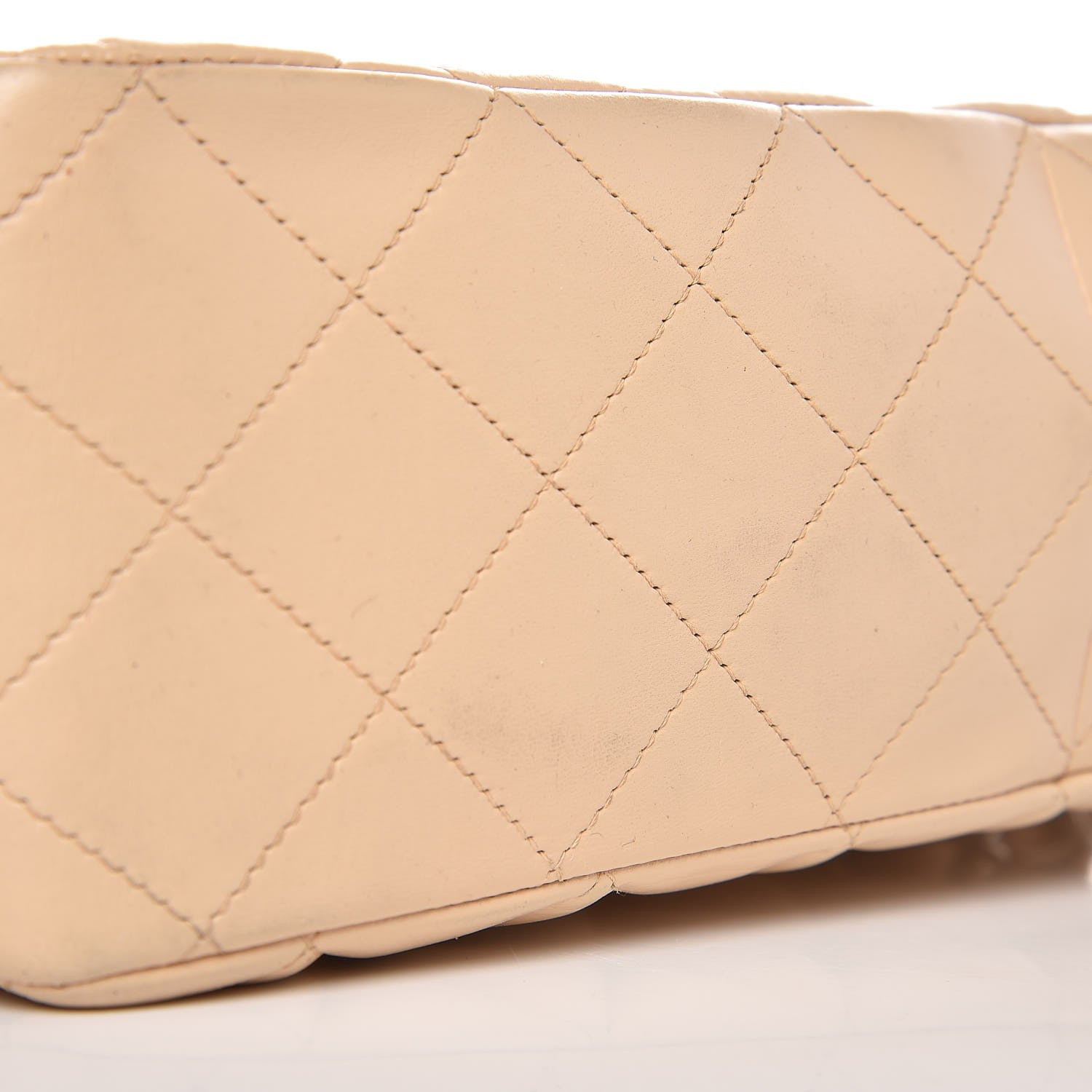 Chanel Lambskin Quilted Jumbo Single Flap Beige 9 of 13