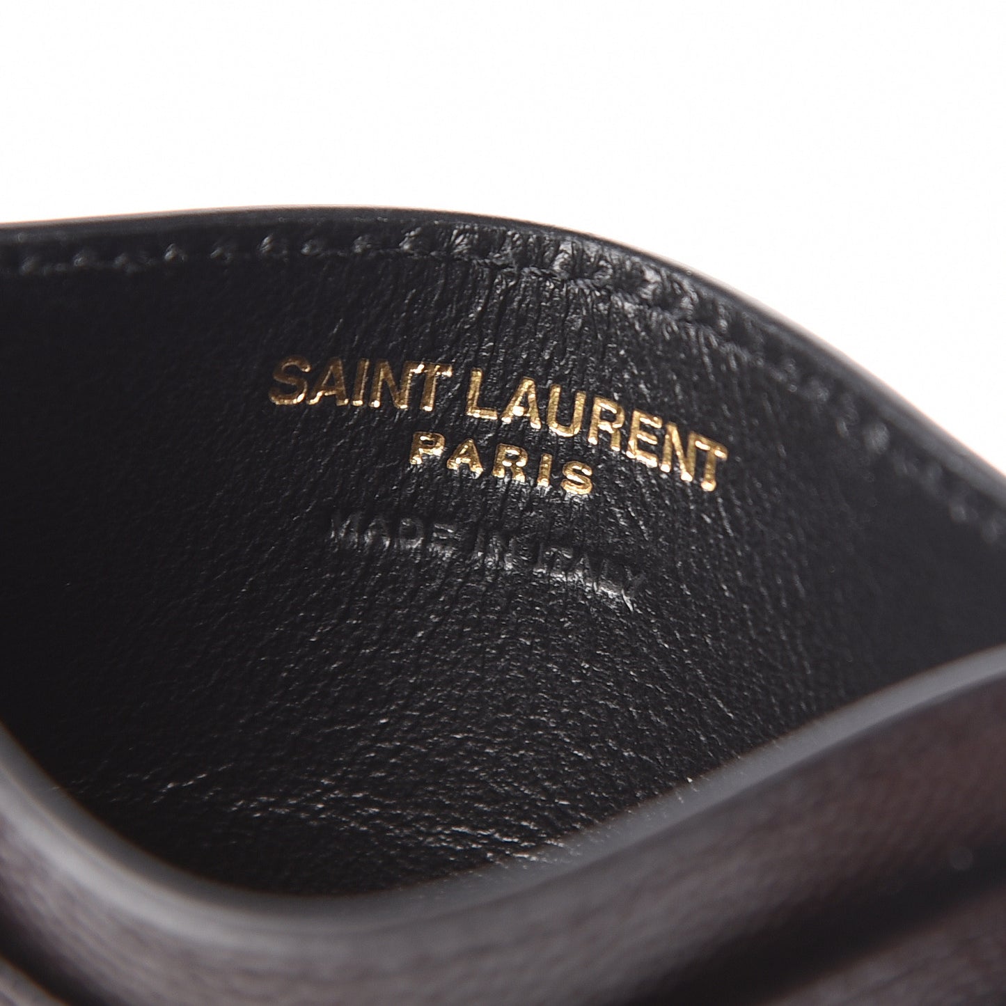 Grain De Poudre Matelasse Chevron Monogram Credit Card Case Black