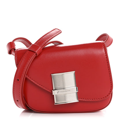 Salvatore Ferragamo Dappled Calfskin XS Fiamma Crossbody Flame Red 1 of 11