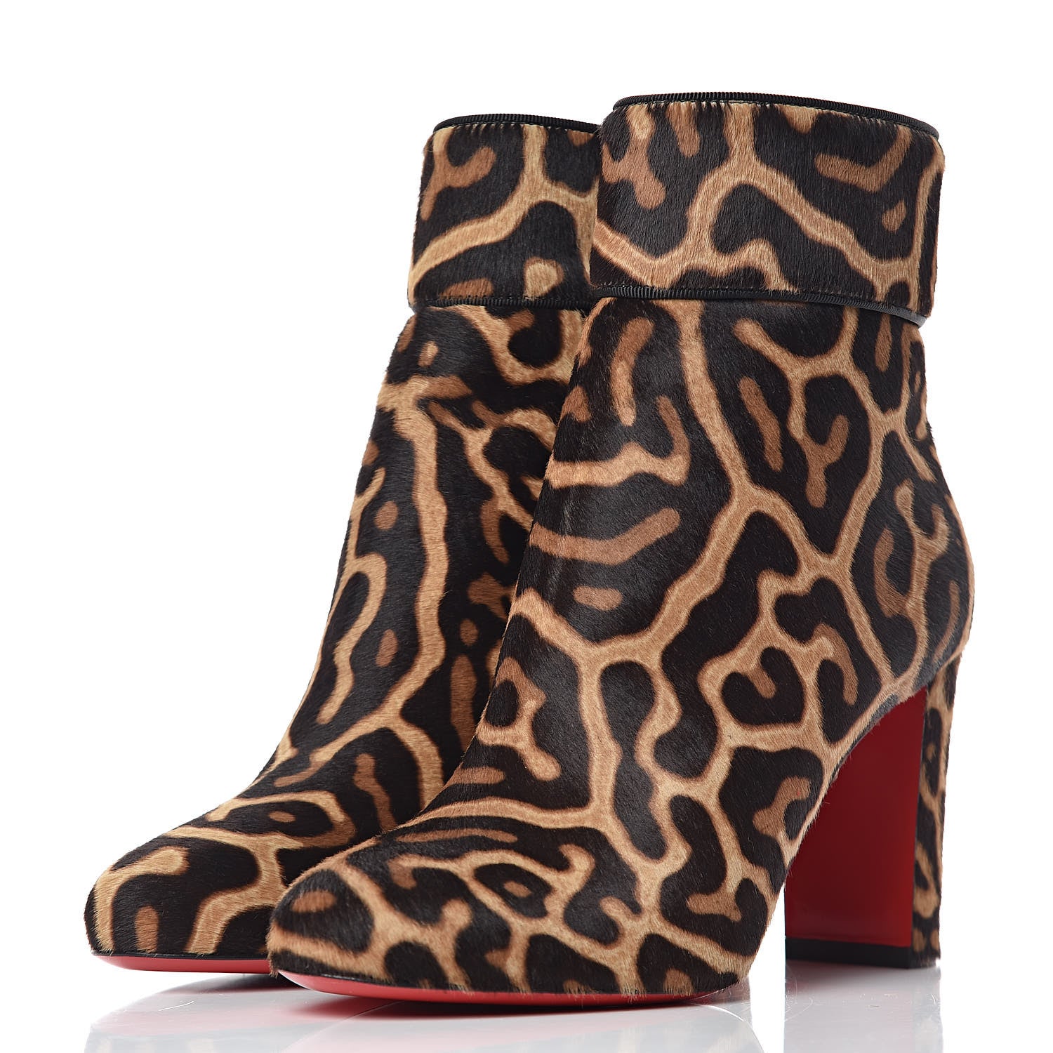 Christian Louboutin Pony Hair Moulamax 85 Booties 36.5 Brown Black 3 of 10