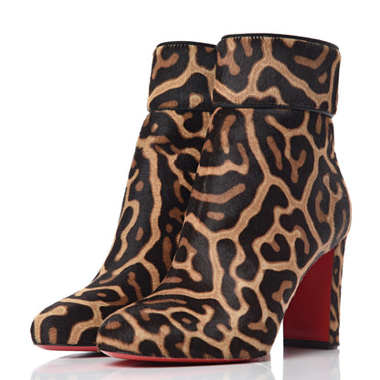 Christian Louboutin Pony Hair Moulamax 85 Booties 36.5 Brown Black 3 of 10