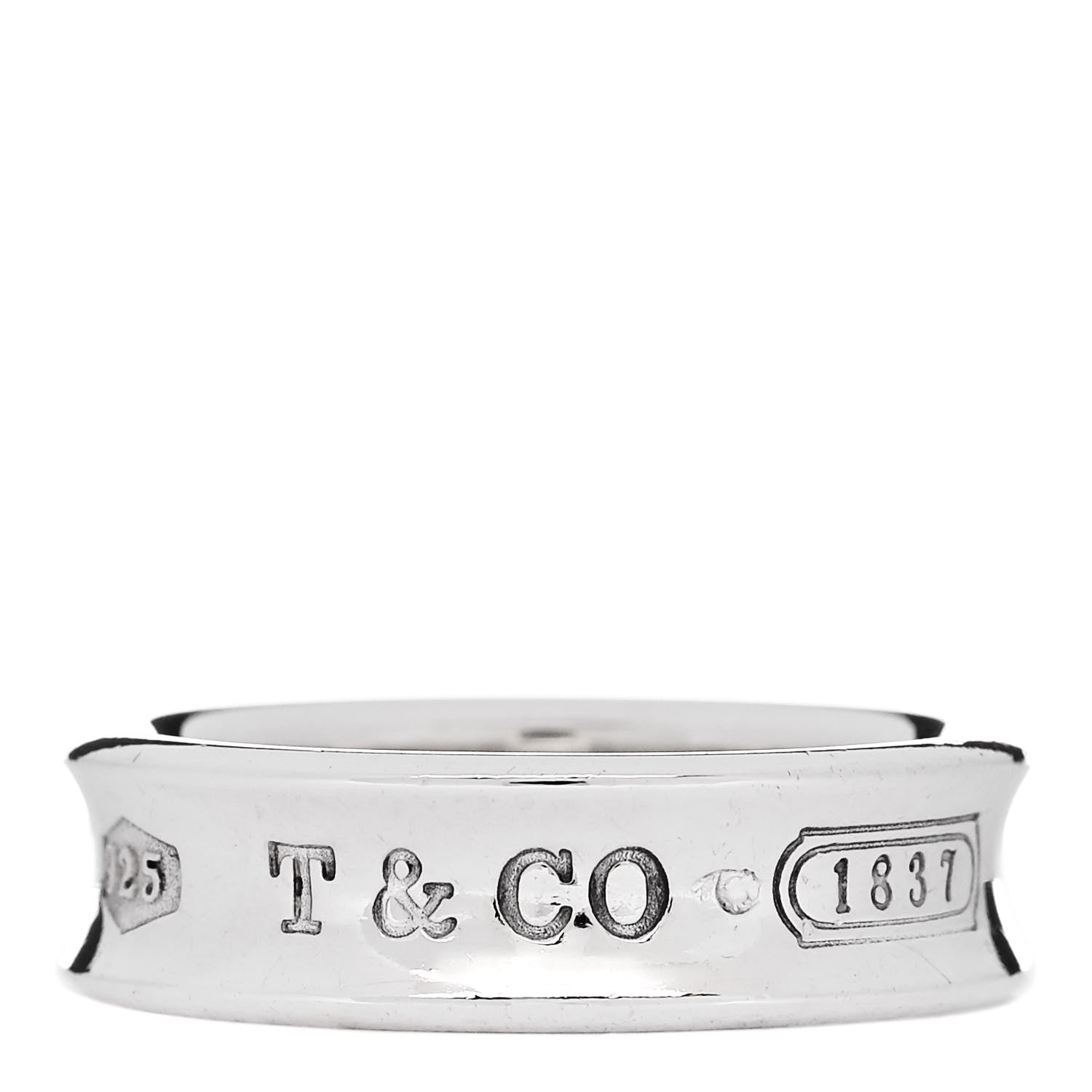 Tiffany Sterling Silver 1837 Band Ring 64 10.75 1 of 4