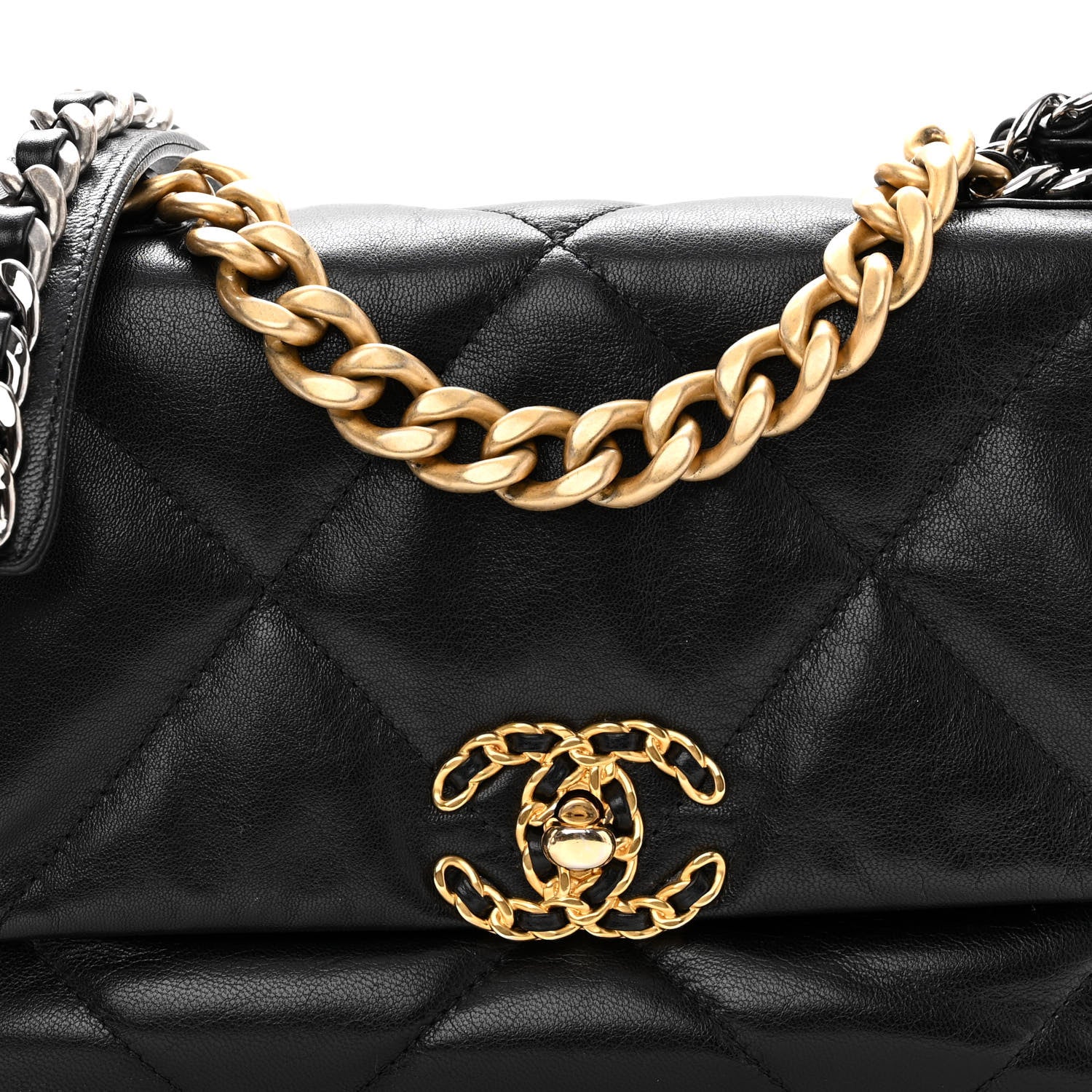 Chanel Lambskin Quilted Medium Chanel 19 Flap Black 7 of 9