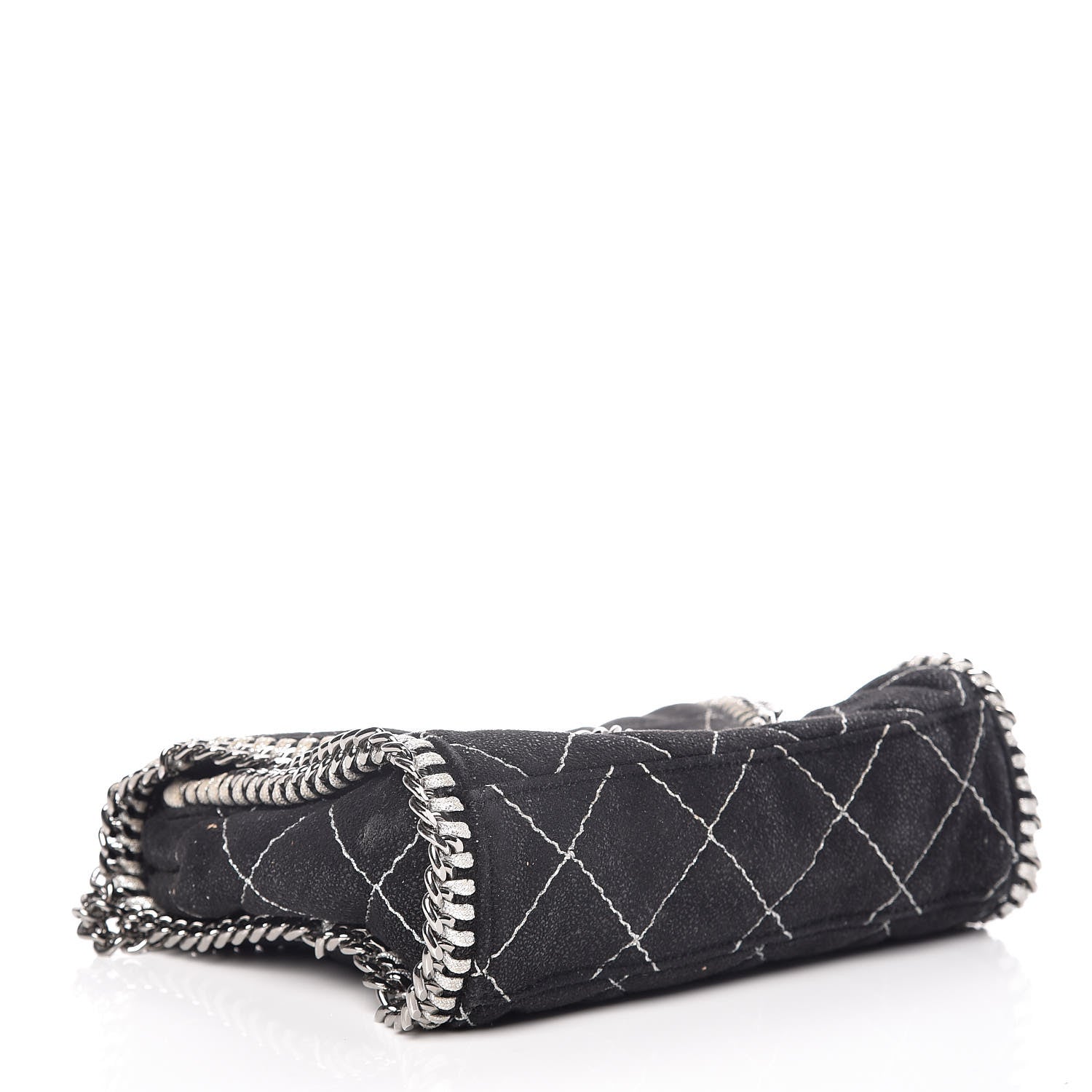 Stella McCartney Shaggy Deer Quilted Mini Falabella Black 4 of 9