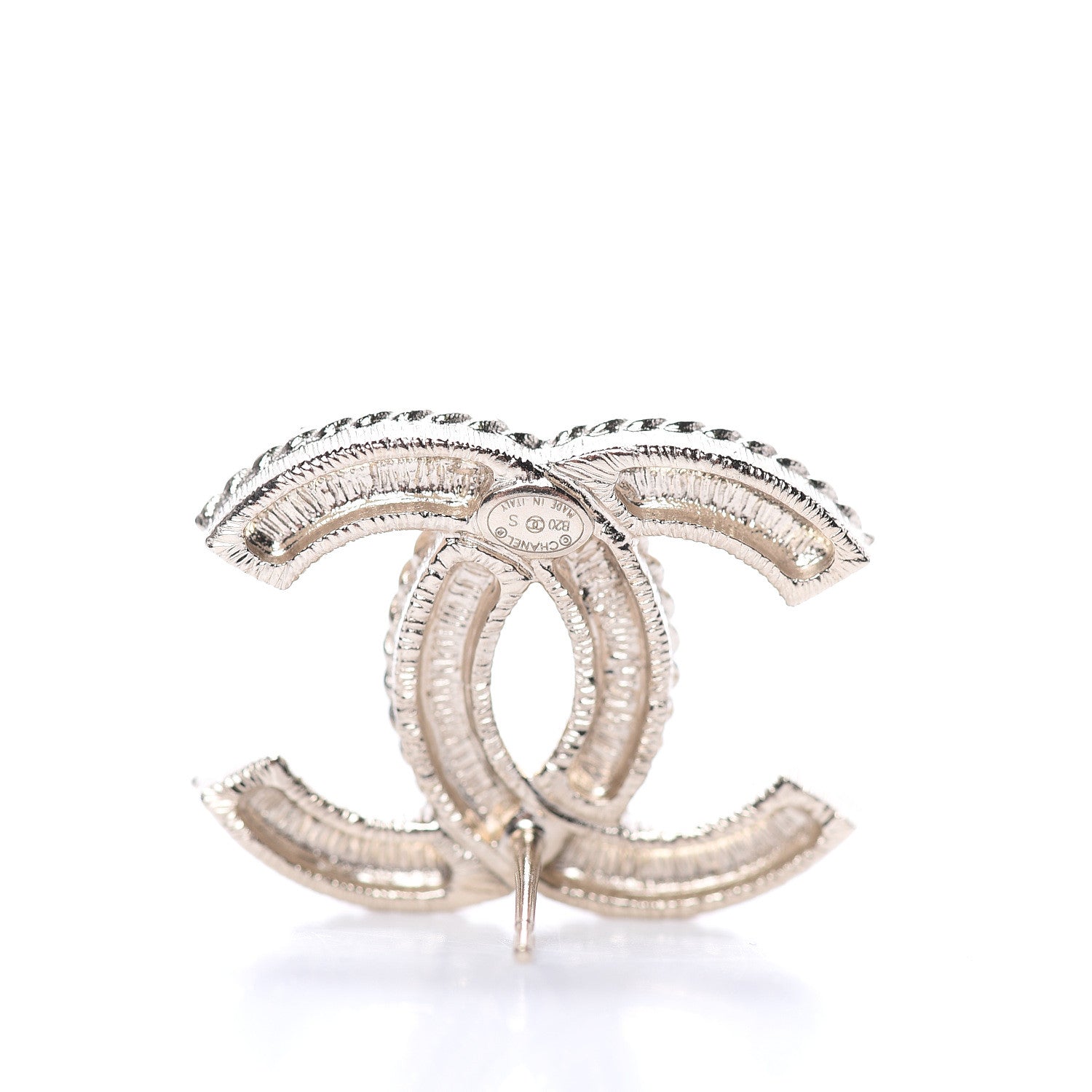 Chanel Pearl Crystal April In Paris CC Earrings Light Gold 3 of 5