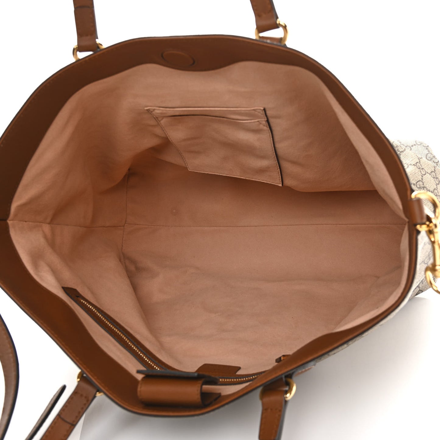 Soft GG Supreme Monogram Embroidered Crossbody Tote Brown