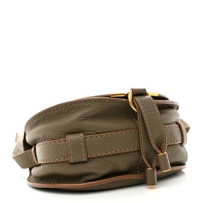 Chloe Grained Calfskin Small Marcie Saddle Bag Anchor Grey 4 of 18