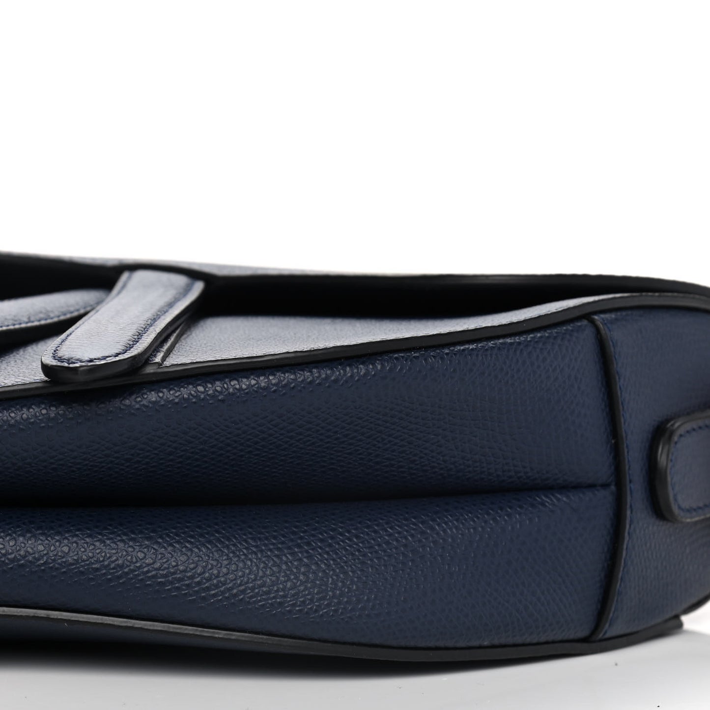 Grained Calfskin Saddle Bag Indigo