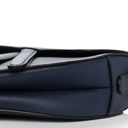 Christian Dior Grained Calfskin Saddle Bag Indigo 9 of 11