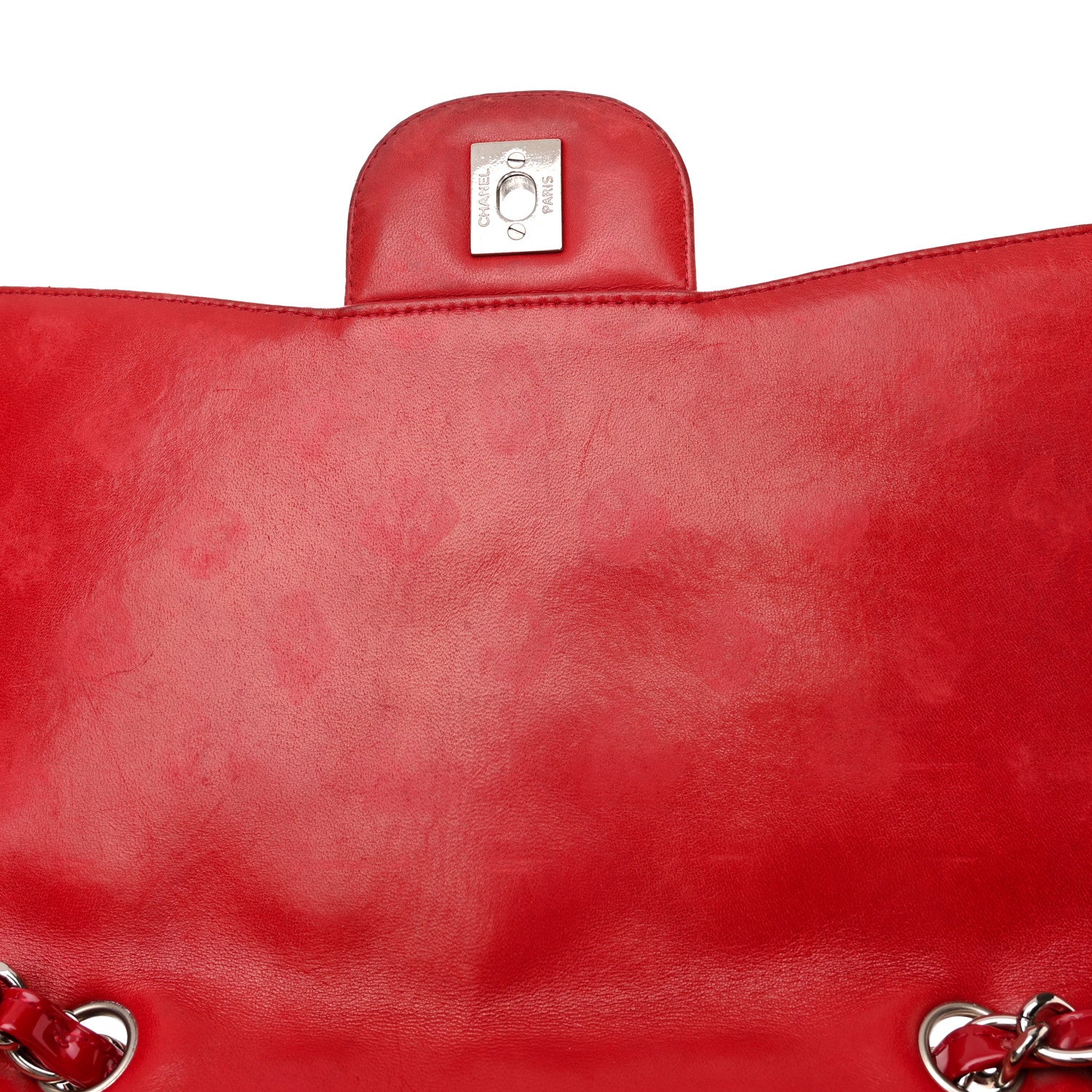Chanel Patent Jumbo Single Flap Red 13 of 17