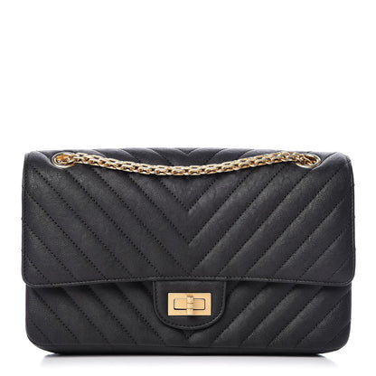 Chanel Sheepskin Chevron Quilted 2.55 Reissue 225 Flap Black 1 of 11