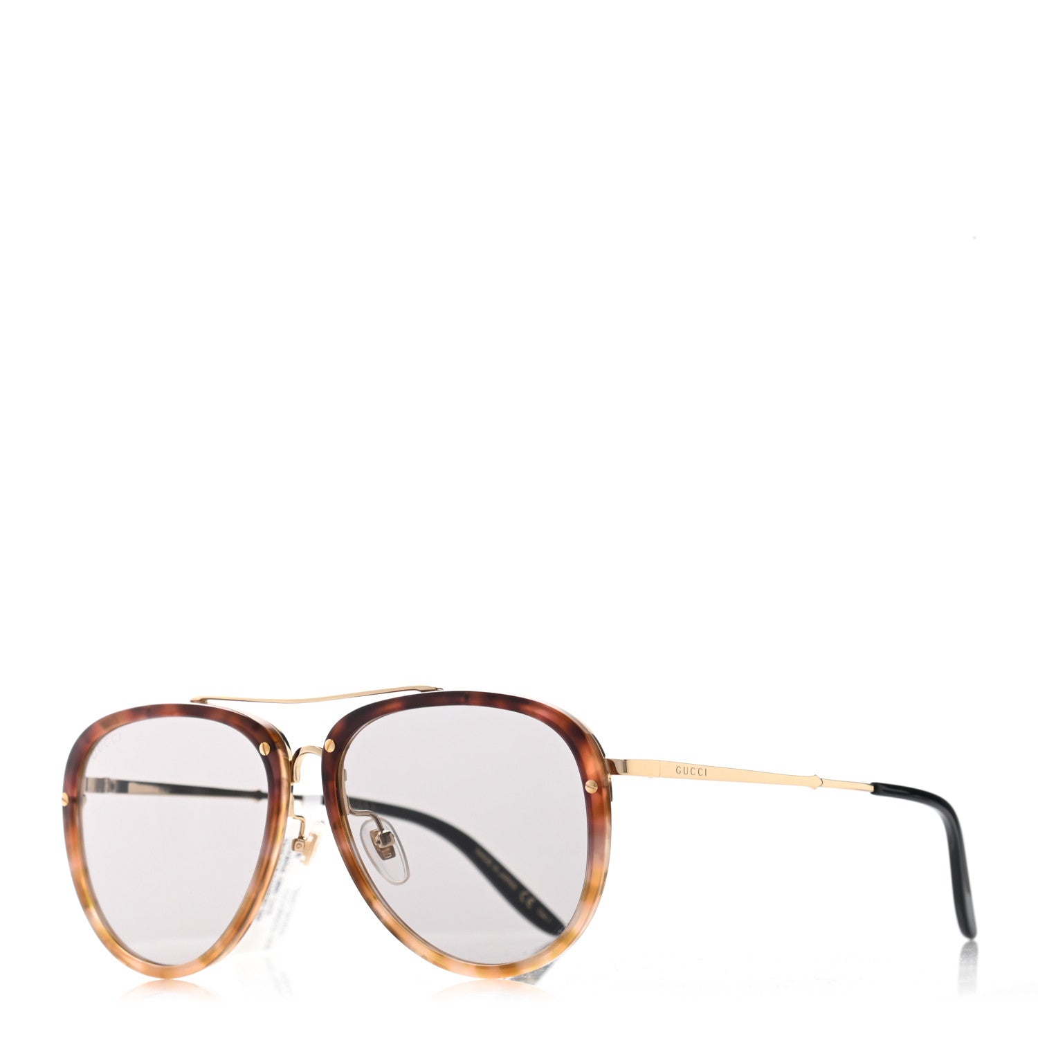 Gucci Aviator Sunglasses GG0662S Tortoise 1 of 8