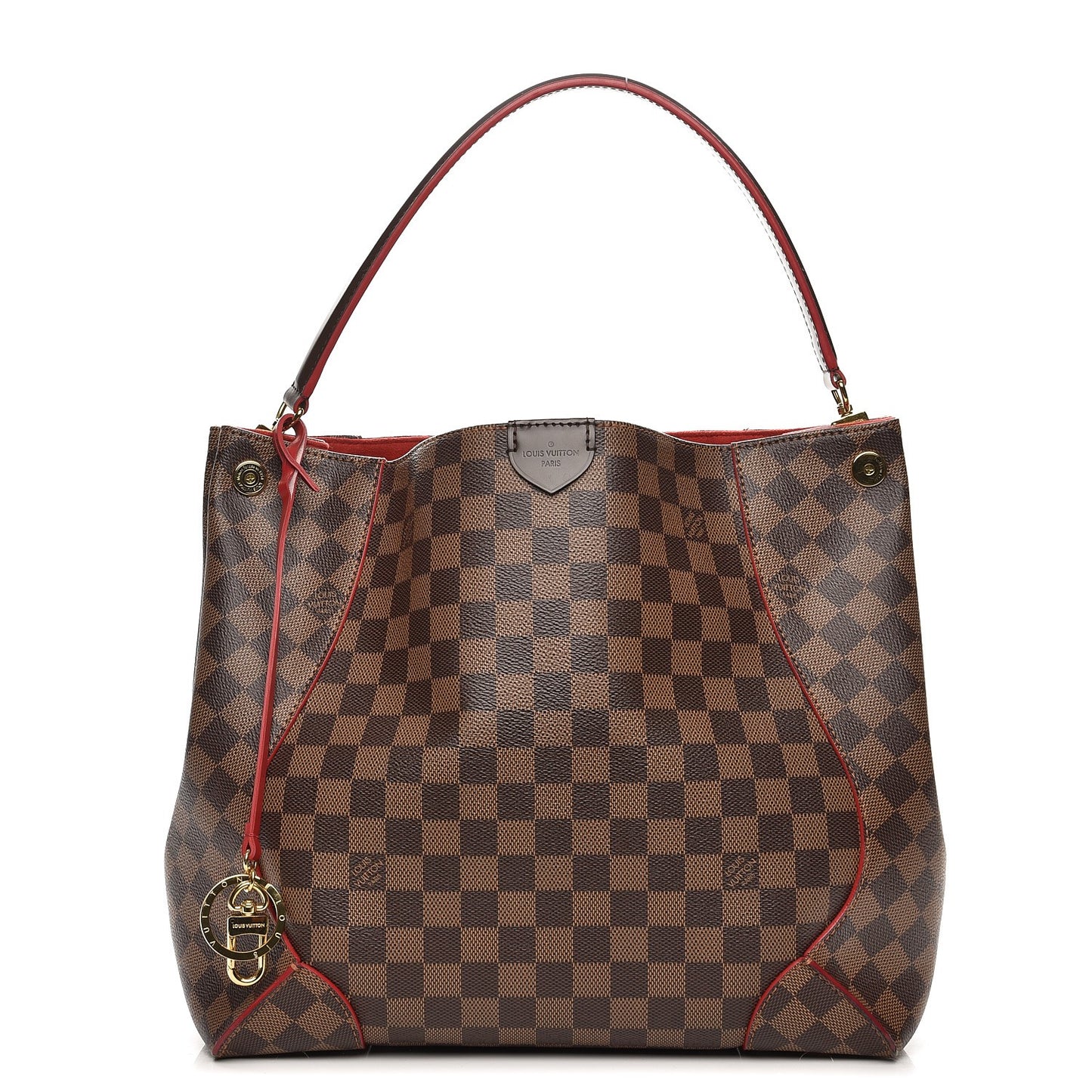 Damier Ebene Caissa Hobo Cherry