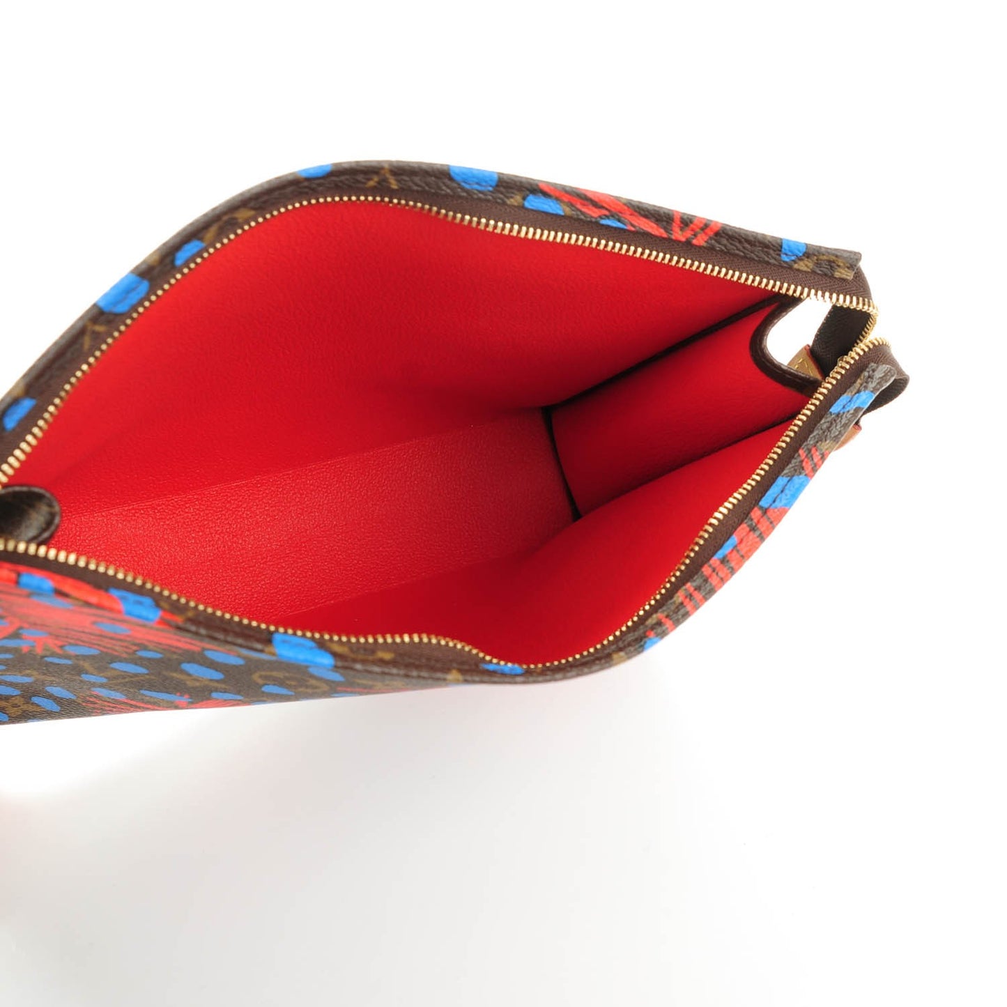 Monogram Jungle Dots Toiletry Pouch 26 Coquelicot Denim