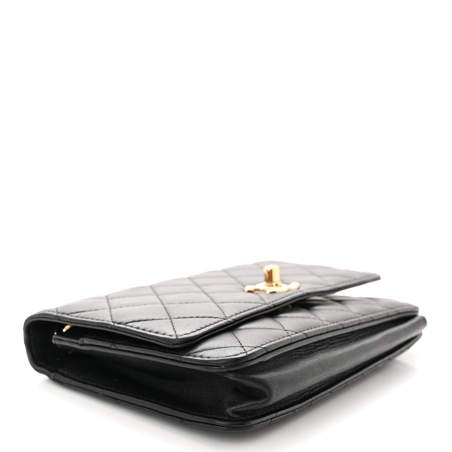 Chanel Lambskin Quilted Trendy CC Wallet On Chain WOC Black 4 of 11