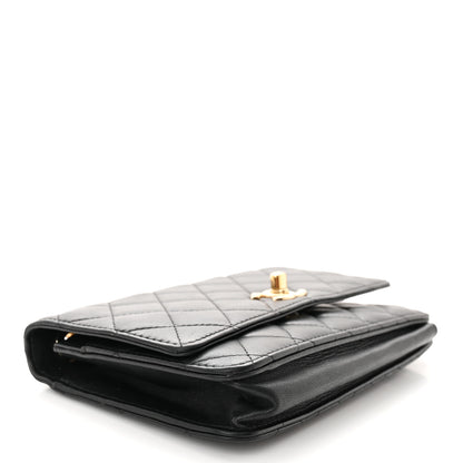 Chanel Lambskin Quilted Trendy CC Wallet On Chain WOC Black 4 of 11