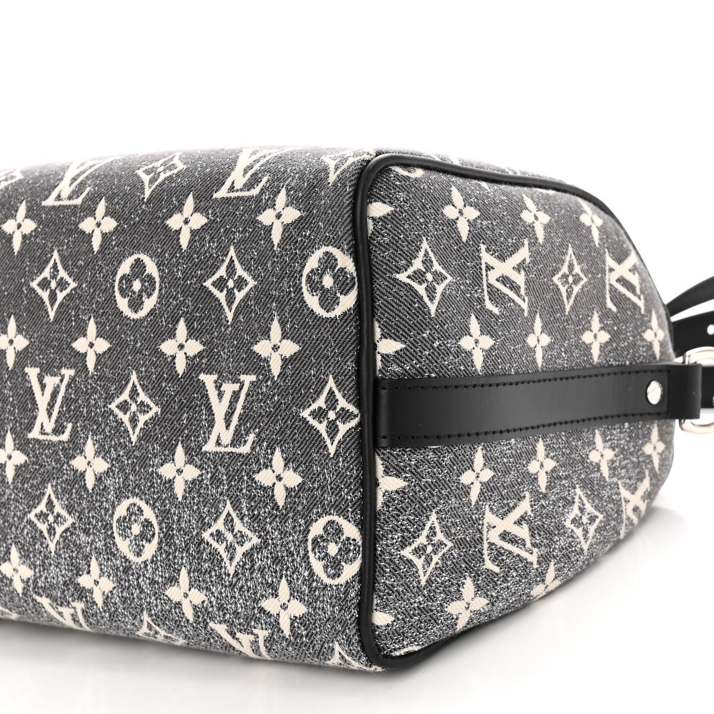 Denim Monogram Jacquard Speedy Bandouliere 25 Black