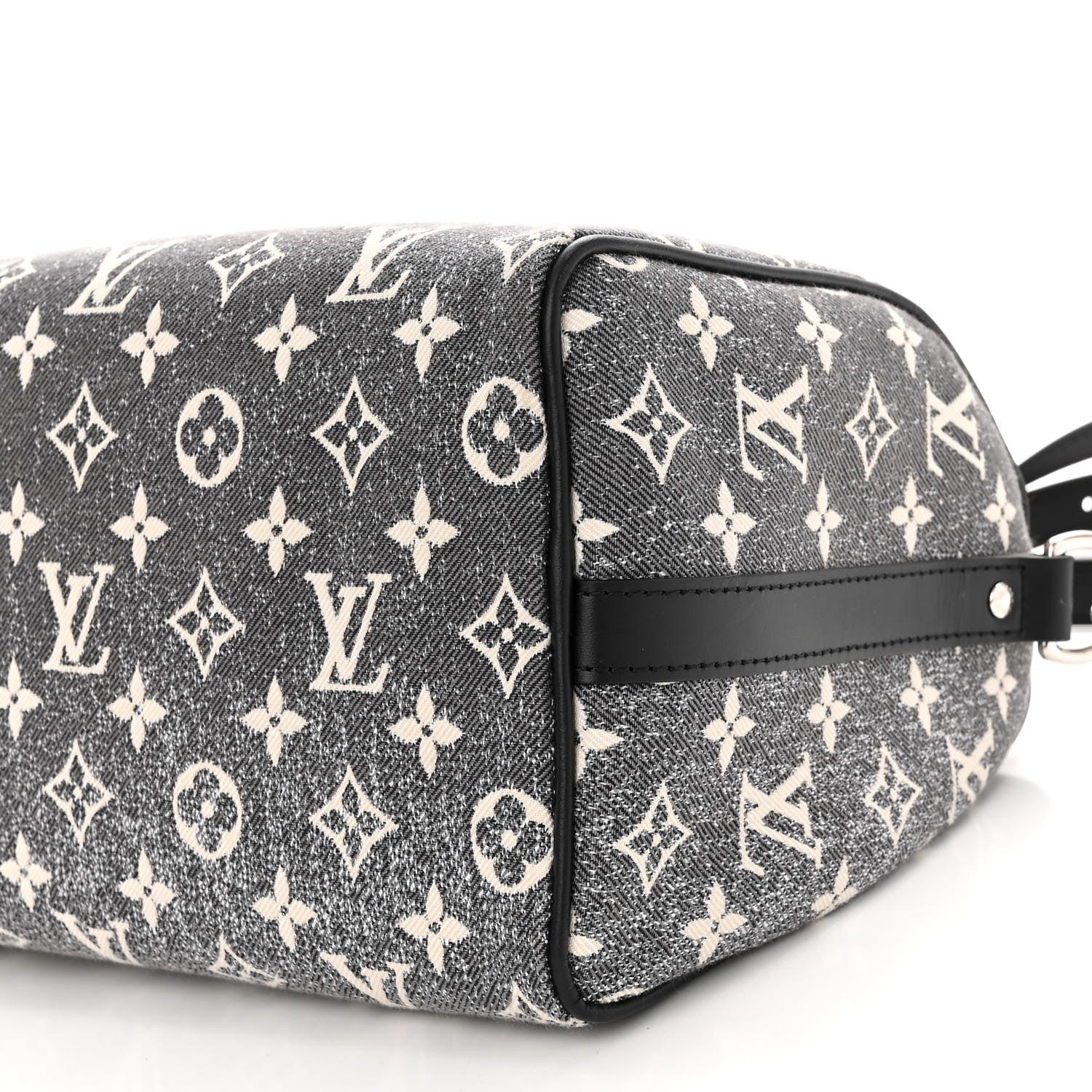 Louis Vuitton Denim Monogram Jacquard Speedy Bandouliere 25 Black 10 of 10