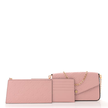 Louis Vuitton Empreinte Pochette Felicie Chain Wallet Rose Poudre 3 of 11
