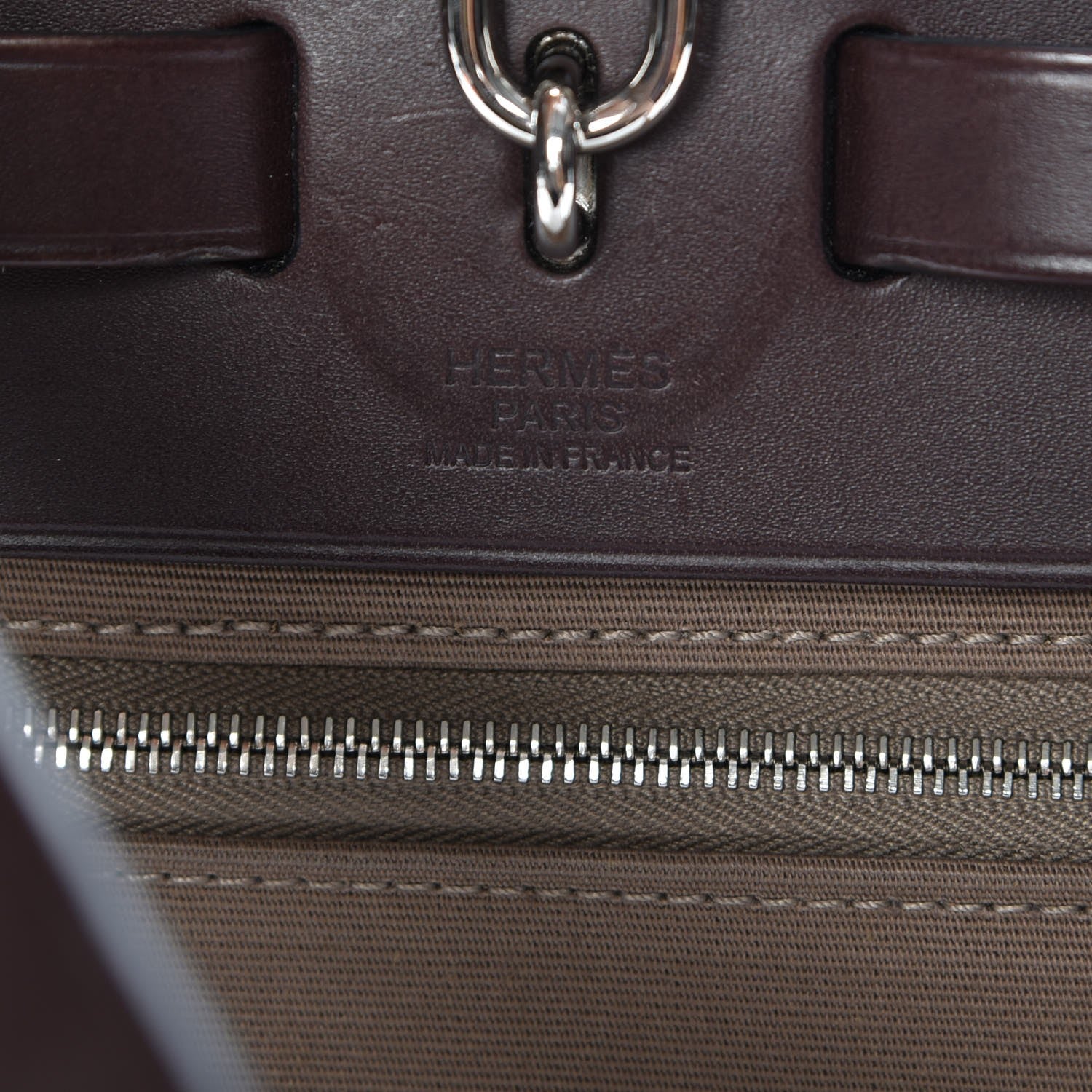 Hermes Vache Hunter Toile Herbag Zip 31 PM Etoupe Ebene 8 of 10