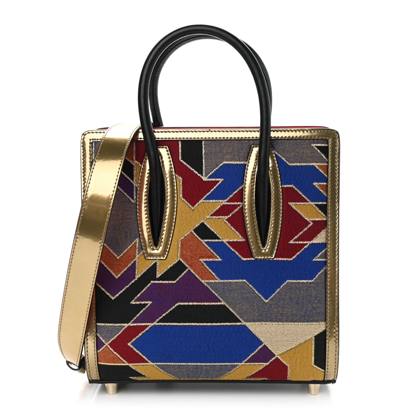 Calfskin Embroidered Small Paloma Multicolor