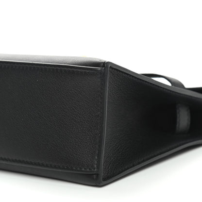 Hermes Swift Kelly Pochette Clutch Black 8 of 9