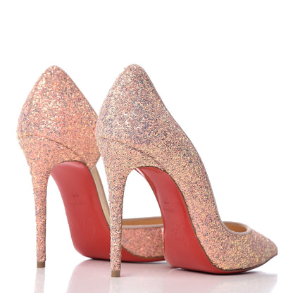 Christian Louboutin Glitter Givre Pigalle Follies 100 Pumps 37 Jupon Pink 4 of 8