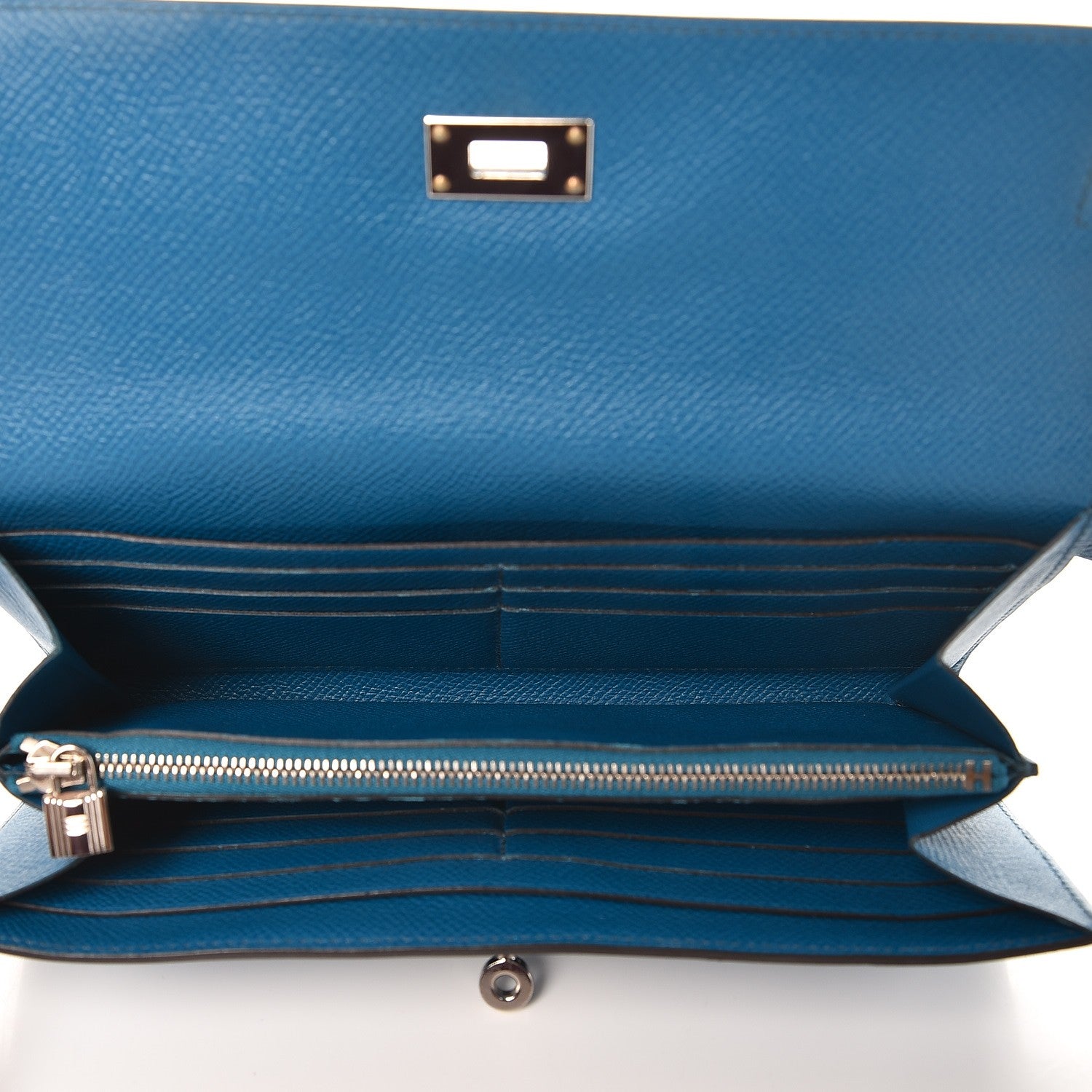 Hermes Epsom Kelly Longue Wallet Bleu Izmir 5 of 8