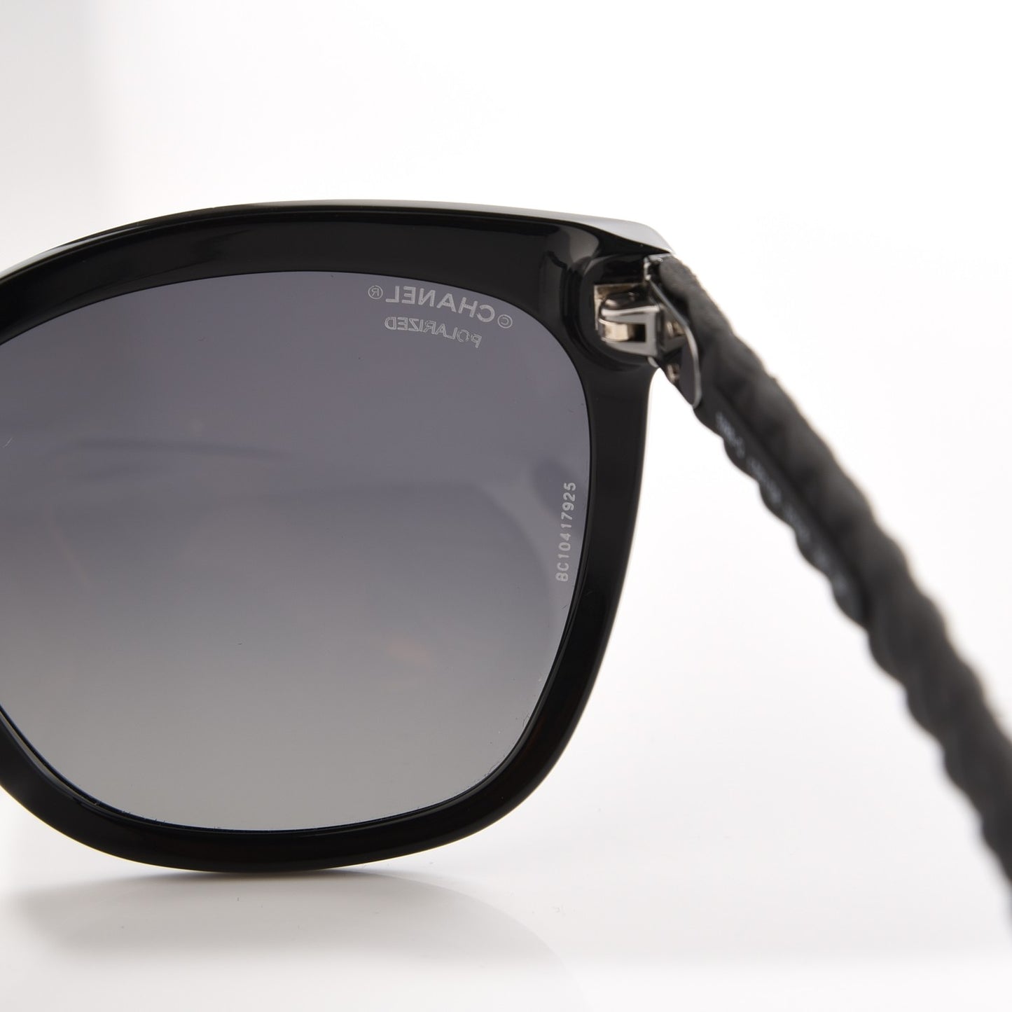 Acetate Quilted Polarized Butterfly CC Sunglasses 5288-Q Black
