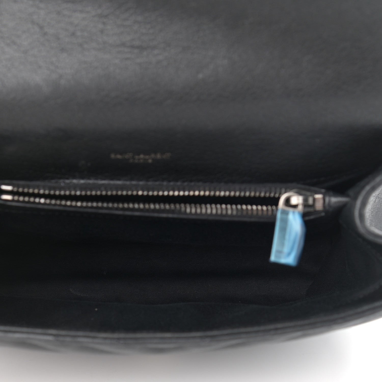 Saint Laurent Sheepskin Matelasse Chevron Monogram Medium College Bag Black 5 of 11