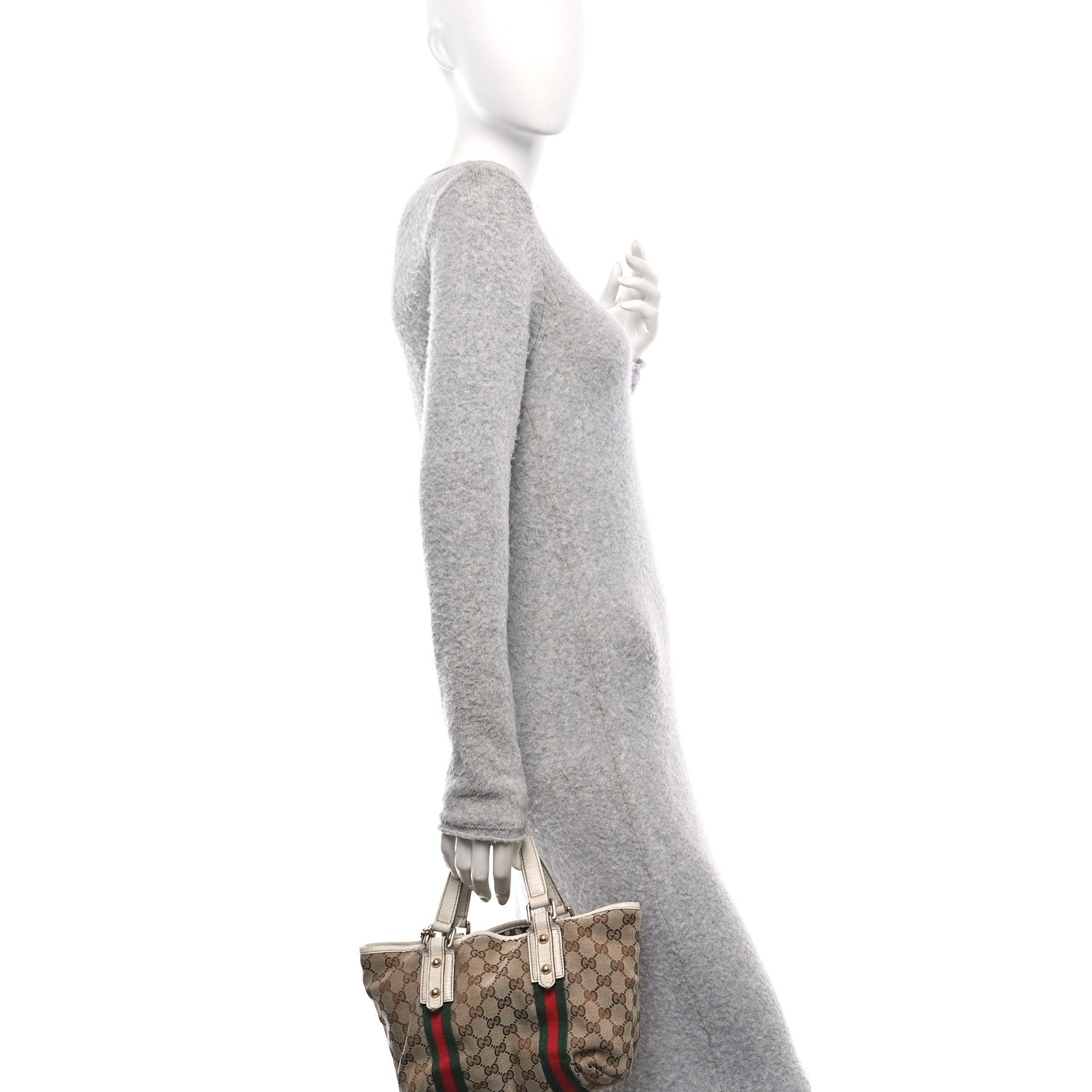 Gucci Monogram Small Jolicoeur Tote White 2 of 15