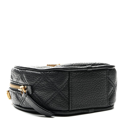 Marc Jacobs Grained Calfskin Quilted The Status Round Crossbody Black 4 of 10