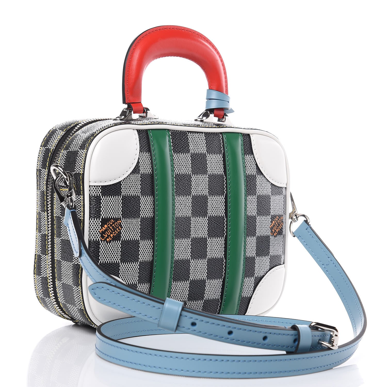 Louis Vuitton Damier Valisette BB Black White 3 of 12