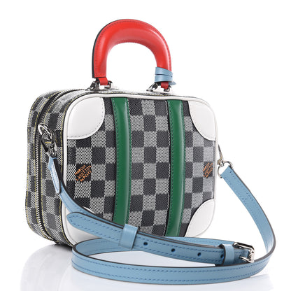 Louis Vuitton Damier Valisette BB Black White 3 of 12
