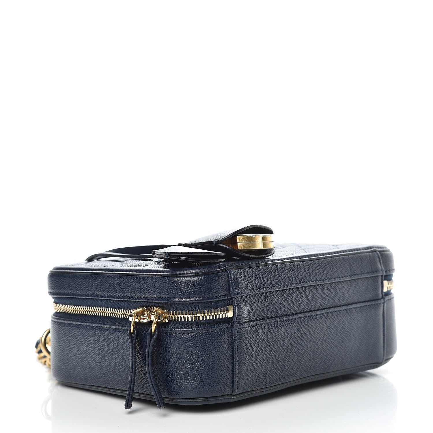 Chanel Caviar Quilted Medium CC Filigree Vanity Case Navy 4 of 11