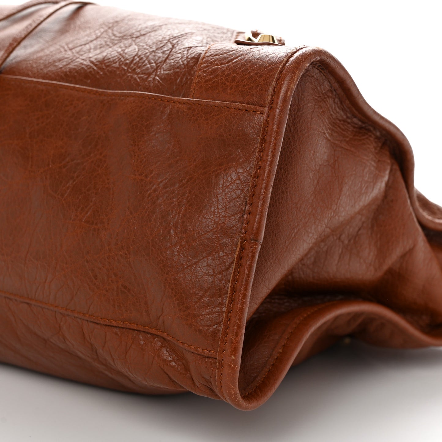 Agneau Classic Gold Hardware City Marron Cognac