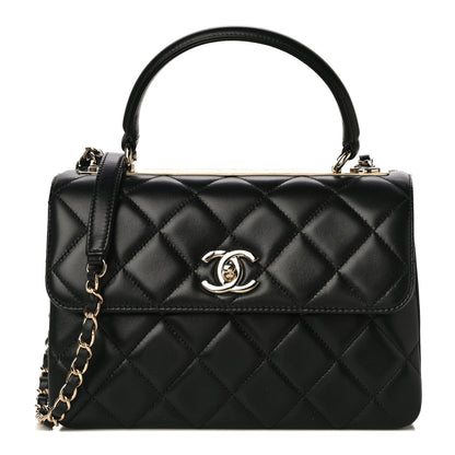 Chanel Lambskin Quilted Small Trendy CC Dual Handle Flap Bag Black 1 of 11