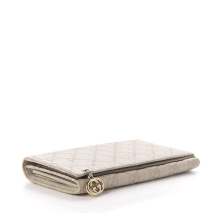 Gucci Guccissima Signature GG Pierce Continental Wallet Off White 4 of 8