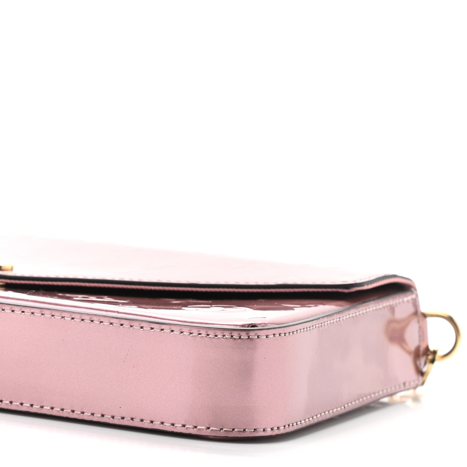 Louis Vuitton Vernis Pochette Felicie Chain Wallet Metallic Pale Pink 10 of 10