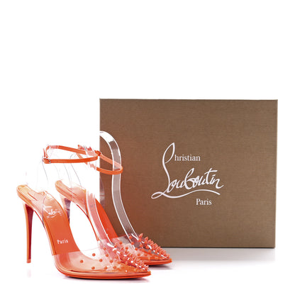 Christian Louboutin PVC Specchio Spikoo 100 Pumps 39.5 Orange 8 of 8