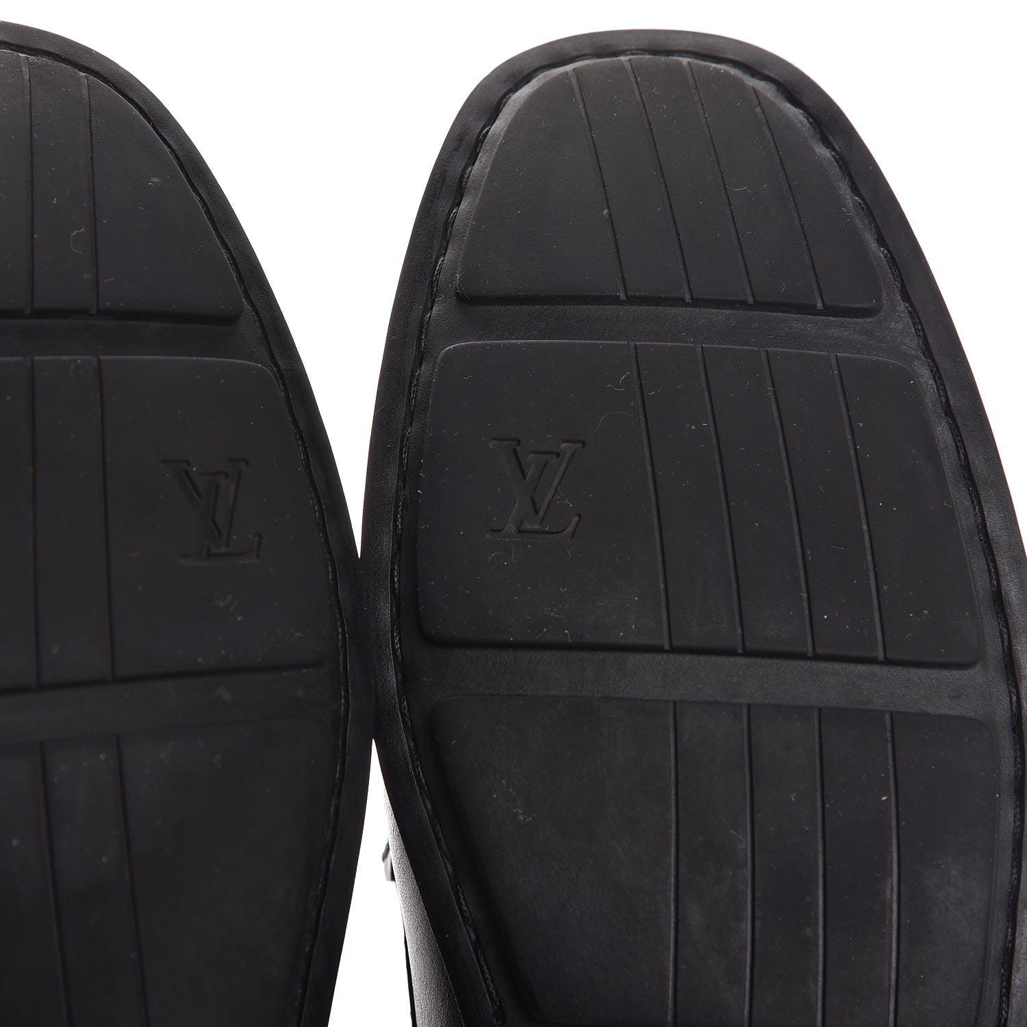 Louis Vuitton Calfskin Mini Lin Loafers 37 Black 11 of 11