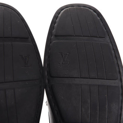 Louis Vuitton Calfskin Mini Lin Loafers 37 Black 11 of 11